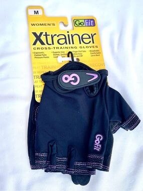 GoFit Xtrainer Women's Size Medium Purple & Black Cross-Training Gloves
